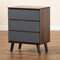 Baxton Studio Roldan Modern and Contemporary Two-Tone Walnut and Grey Finished Wood 3-Drawer Bedroom Chest 180-11204-Zoro - alternate 4